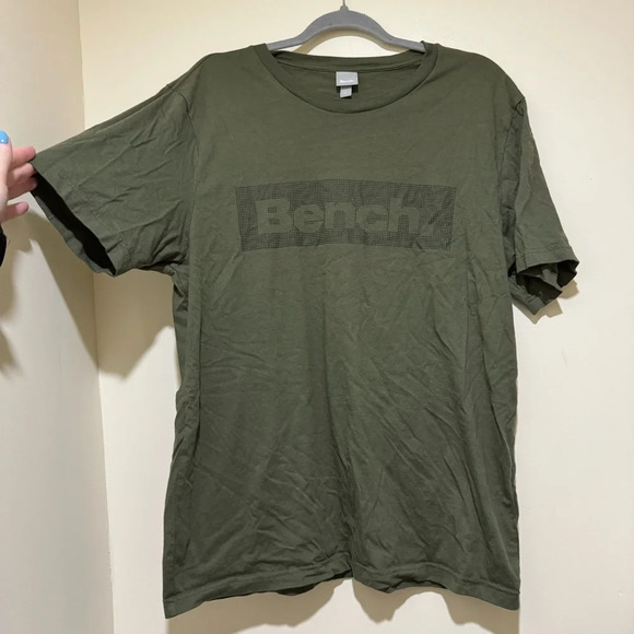 Men’s Bench Brand Army Green Graphic  Logo Casual T-Short Sleeve Shirt Size: L - Picture 5 of 16
